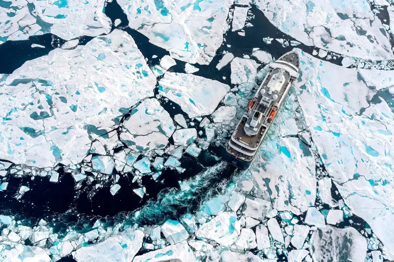 Expedition cruise vessel sailing in polar waters requiring Polar Code compliant crew management software